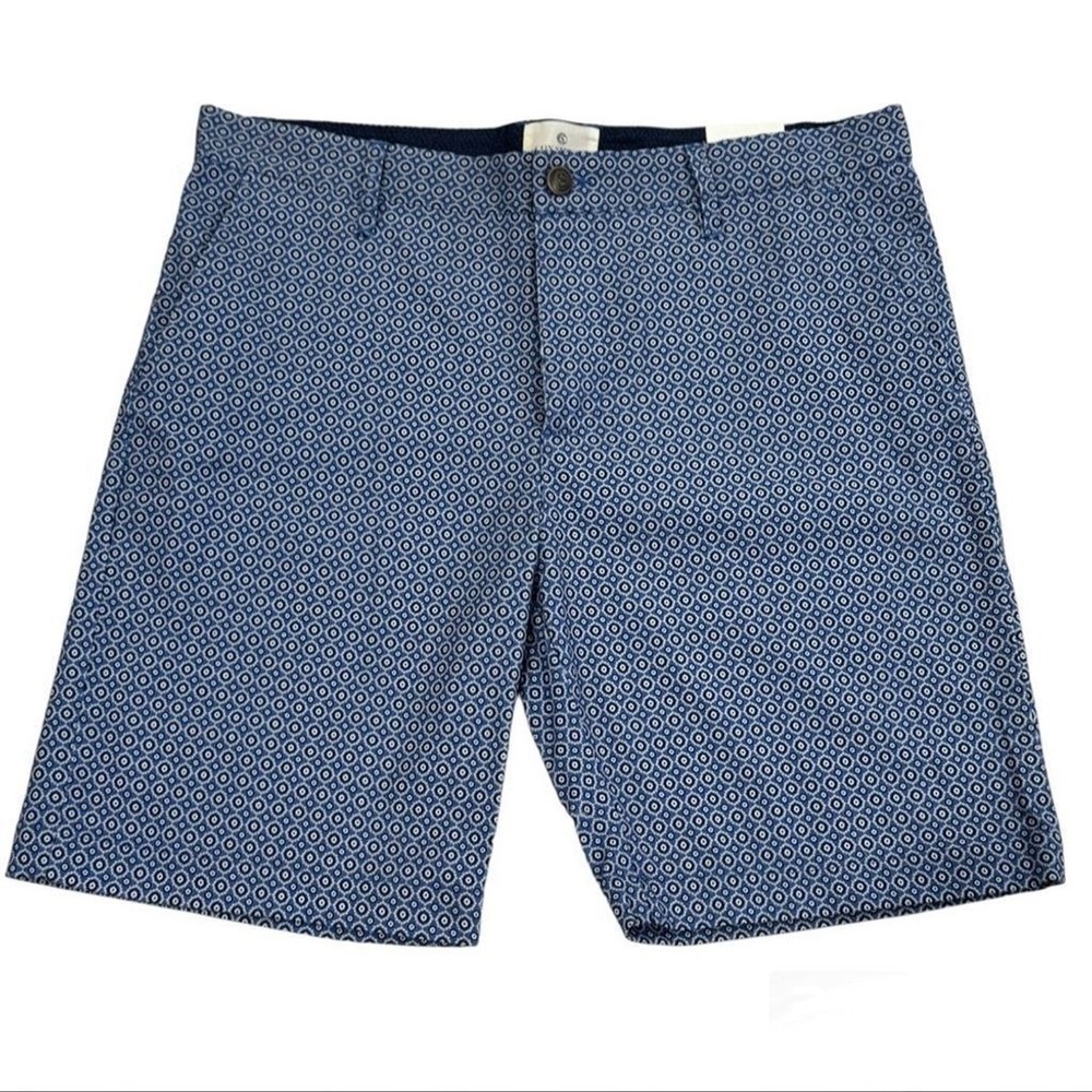 CONSTRUCT Geometric Pattern Men's Shorts‎ Blue White Size 36